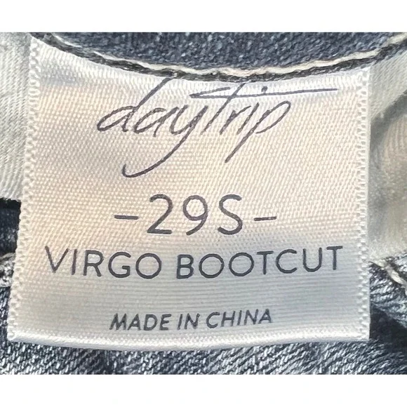 Daytrip Virgo Bootcut Jeans Womens 29S Medium Wash Embroidered Flap Pocket Denim - Picture 5 of 7
